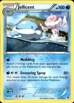 Pokemon Jellicent XY - Phantom Forces 21/119 Light Play LP+ or Better - Image 1