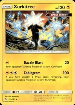 Pokemon Xurkitree SM - Forbidden Light 39/131 Light Play LP+ or Better - Image 1