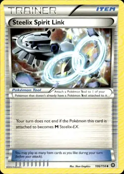 Pokemon Steelix Spirit Link XY - Steam Siege 106/114 Light Play LP+ or Better - Image 1