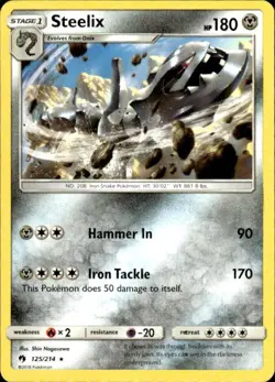 Pokemon Steelix Blister Exclusives 125/214 Light Play LP+ or Better - Image 1