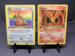 Pokemon TCG 1st Edition Fossil Set Dragonite & Moltres Non Holo Rare WOTC VTG - Image 1