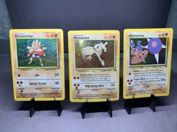 Pokemon TCG Hitmonlee, Hitmonchan, Hitmontop Lot Holo Rare WOTC Era MP - Image 1