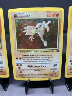 Pokemon TCG Hitmonlee, Hitmonchan, Hitmontop Lot Holo Rare WOTC Era MP - Image 3
