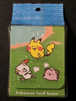 NEW OFFICIAL POKEMON CENTER JAPANESE YURUTTO PIKACHU CLEFFA SCORBUNNY DECK BOX - Image 1