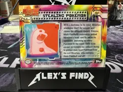 Topps Pokemon #27 Stealing Pokemon, Raised Holo/Foil, Mewtwo Strikes Back - Image 2