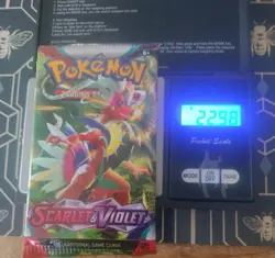 Heavy 22.98g Pokemon Tcg scarlet and violet base Booster Pack Factory Sealed New - Image 1