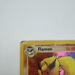 Pokemon 1999 TCG Flareon Jungle 3/64 Holo Unlimited Holo Rare HP/DMG - Image 3