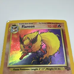 Pokemon 1999 TCG Flareon Jungle 3/64 Holo Unlimited Holo Rare HP/DMG - Image 5