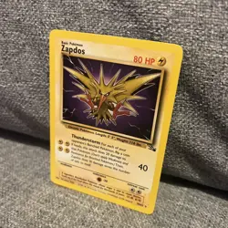 Zapdos 15/62 Fossil Non Holo Rare Pokemon TCG WOTC - Image 2
