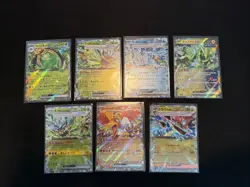 Pokemon ex Japanese Lot Of 7, SV8a And M2a Feat Ethan’s Ho-Oh ex And Fezandipiti - Image 1