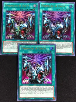 YUGIOH STRENTH IN UNITY MP20-EN247 1ST ULTRA X3 NM - Image 1