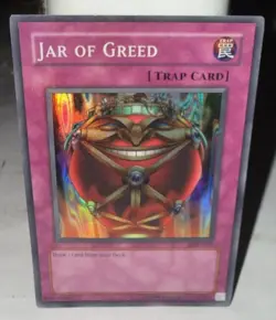 Yu-Gi-Oh! TCG Jar of Greed LON-047 Labyrinth of Nightmare 1st Edition NM - Image 1