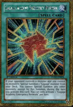 Gagaga Academy Emergency Network 1st Ed Gold Secret PGLD-EN028 Yu-Gi-Oh! - Image 1