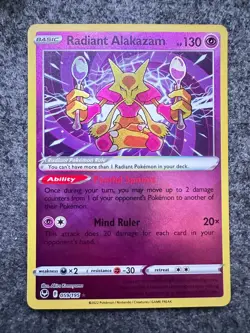 Pokemon - Radiant Alakazam - 059/195 - SWSH Silver Tempest - Holo Card - Image 1