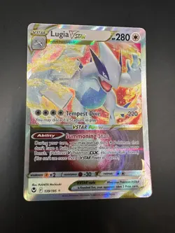Pokemon TCG Lugia VSTAR 139/195 Holo Rare Card 2022 Silver Tempest - Image 1