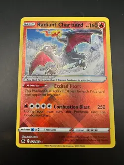 Radiant Charizard Crown Zenith Holo Card 020/159 Rare - Image 1