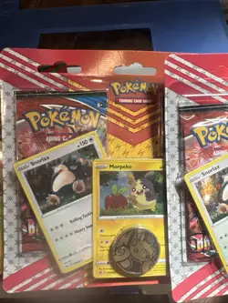 Pokemon TCG: Snorlax, Morpeko & Applin Cards 2 Booster Packs Charizard Coin X3 820650809842 - Image 4