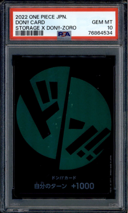 Zoro Don Card - Promo Storage - PSA 10 - Japanese Holo - Box - One Piece - 64534 - Image 1