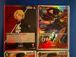 Sabo One Piece TCG 4-card lot OP05 Super Rare/Leader+OP12 Rare+more - ships PWE - Image 3