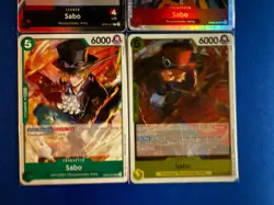 Sabo One Piece TCG 4-card lot OP05 Super Rare/Leader+OP12 Rare+more - ships PWE - Image 4