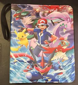 Pokemon Card Holder Binder - Ash, Pickachu, And More - Image 1