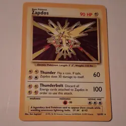 Pokemon Zapdos 16/102 Base Set Holo Card Lot of 3 Wizards 1999 English - Image 1