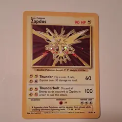 Pokemon Zapdos 16/102 Base Set Holo Card Lot of 3 Wizards 1999 English - Image 2
