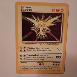 Pokemon Zapdos 16/102 Base Set Holo Card Lot of 3 Wizards 1999 English - Image 3