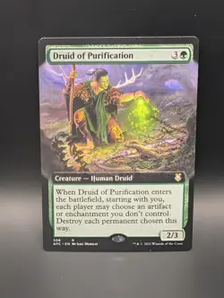 MTG - Druid of Purification - EXTENDED ART - Creature (Human Druid) - AFC #308 - Image 1
