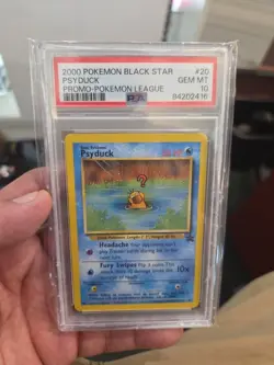 2000 Pokemon Black Star Promo Pokemon League Psyduck #20 PSA 10 Cert #84202416 - Image 1