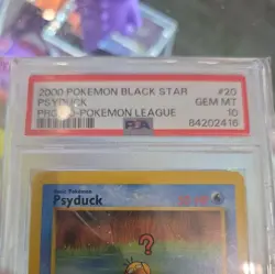 2000 Pokemon Black Star Promo Pokemon League Psyduck #20 PSA 10 Cert #84202416 - Image 2