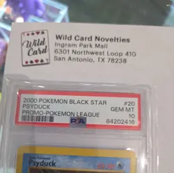2000 Pokemon Black Star Promo Pokemon League Psyduck #20 PSA 10 Cert #84202416 - Image 3