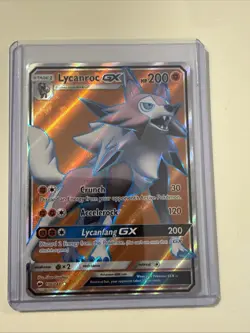 Pokemon TCG - Lycanroc GX - Burning Shadows - 136/147 - Full Art Ultra Rare Mint - Image 1