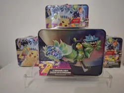 Pokemon TCG Stellar Terra Pikachu Collector Chest Tin 2024 Surging Sparks New - Image 3