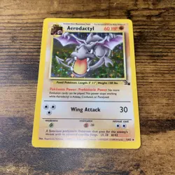Pokemon Fossil Aerodactyl 1/62 Holo Rare LP+/NM! WOTC! - Image 1