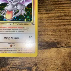 Pokemon Fossil Aerodactyl 1/62 Holo Rare LP+/NM! WOTC! - Image 2