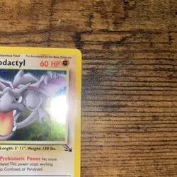Pokemon Fossil Aerodactyl 1/62 Holo Rare LP+/NM! WOTC! - Image 4
