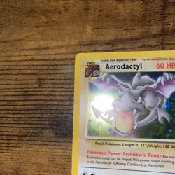 Pokemon Fossil Aerodactyl 1/62 Holo Rare LP+/NM! WOTC! - Image 5