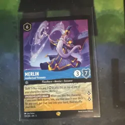 Disney Lorcana Merlin Intellectual Visionary 159/204 3 ATK 7 DEF 6 Cost Sword i… - Image 1