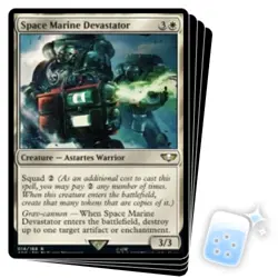 SPACE MARINE DEVASTATOR X4 Warhammer 40,000 Magic MTG MINT CARD - Image 1