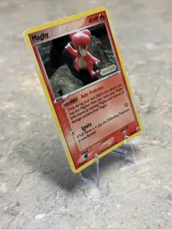 🔥 Magby #58/92 (Stamped) SWIRL 🌀 Reverse Holo MP | Legend Maker Pokemon Card - Image 2