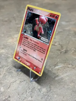 🔥 Magby #58/92 (Stamped) SWIRL 🌀 Reverse Holo MP | Legend Maker Pokemon Card - Image 3