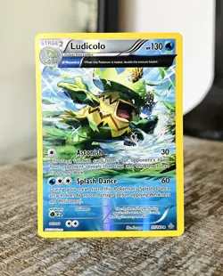 Pokemon TCG Ludicolo Alpha PRC XY Primal Clash 37/160 Full Art Holo Foil Card - Image 1