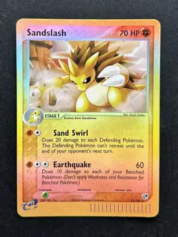 Pokemon Card Sandslash 21/100 Reverse Holo Foil Sandstorm Rare Vintage MP - Image 1