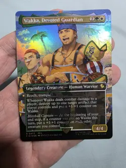 Wakka, Devoted Guardian Borderless Chocobo Track FOIL MTG Final Fantasy 0477 - Image 1