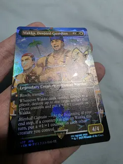 Wakka, Devoted Guardian Borderless Chocobo Track FOIL MTG Final Fantasy 0477 - Image 2