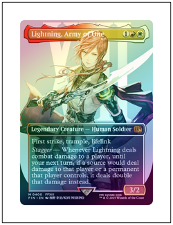 1x Lightning, Army of One - 0400, Borderless Art - Foil, Magic MTG NM - Image 1