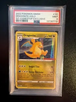 PSA 9 Dragonite Gamestop Exclusive Promo 131 Mint 2022 Silver Tempest Pokemon - Image 1