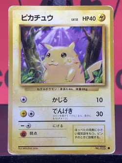 Pikachu No.025 Base Set WOTC Pokemon TCG Regular Common 1999 MP - Image 3