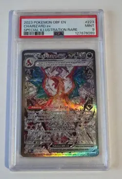 2023 POKEMON OBF EN-OBSIDIAN FLAMES SPECIAL ILLUSTRATION RARE CHARIZARD PSA 9 - Image 1